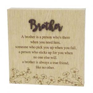 6"X6" Wood Grain Blocks-Brother Block Sign