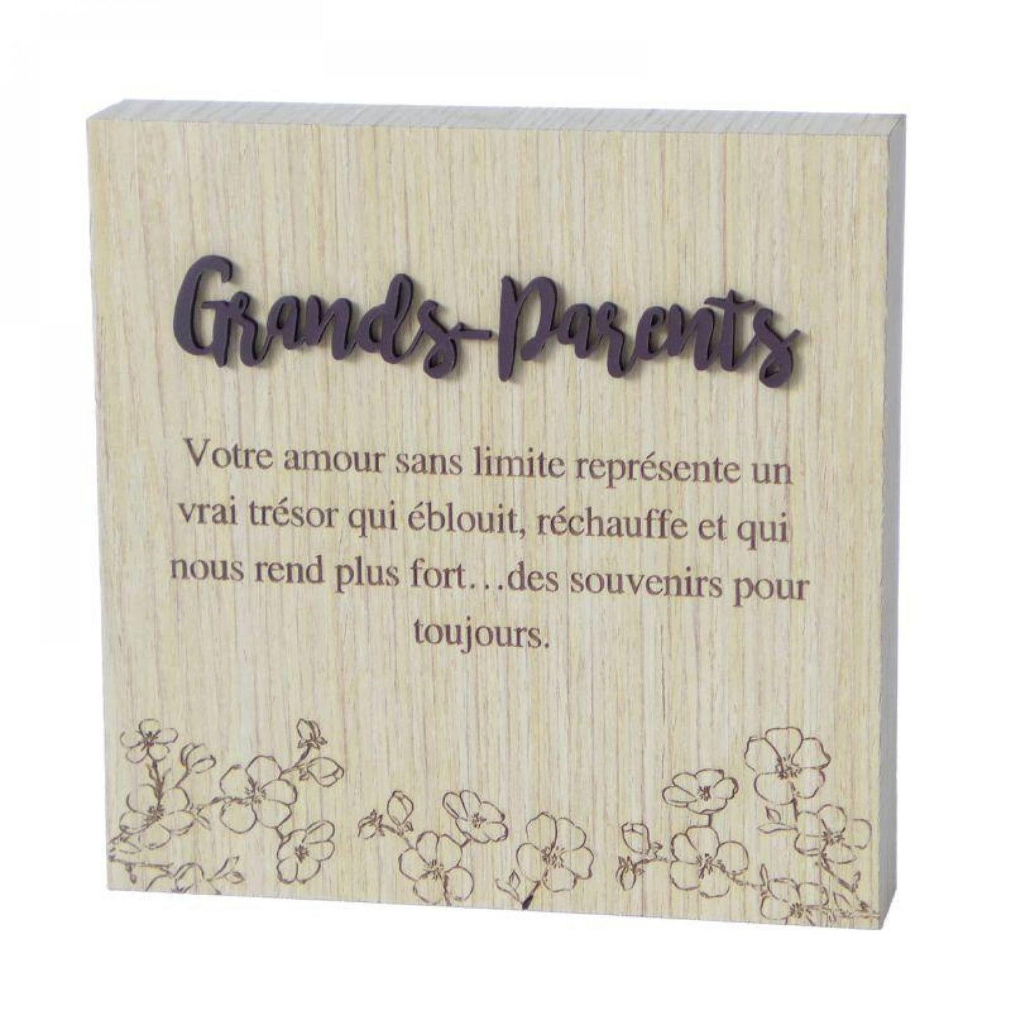 Grands- Parents - With Text Block Sign