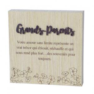 Grands- Parents - With Text Block Sign