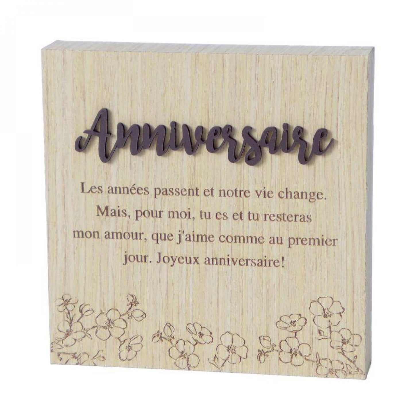 Anniversaire - With Text Block Sign