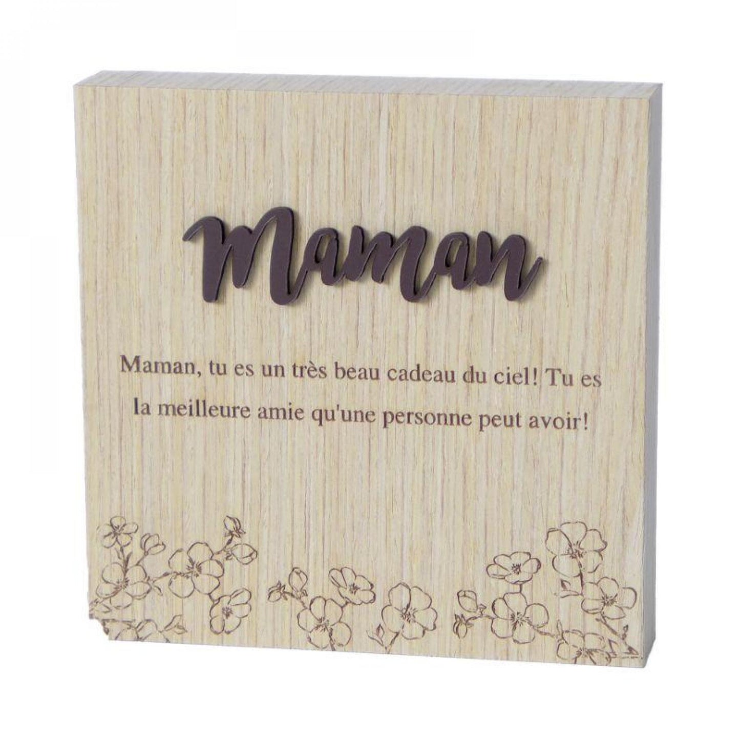 Maman - With Text Block Sign