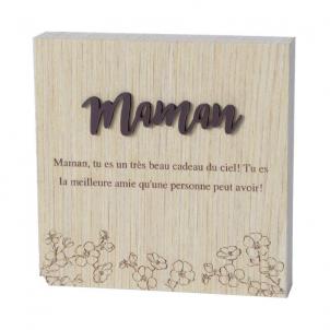 Maman - With Text Block Sign