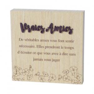 Vraies Amies - With Text Block Sign