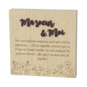 Ma Sœur & Moi - With Text Block Sign