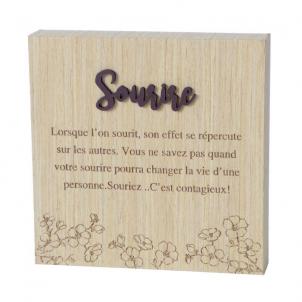 Sourire - With Text Block Sign