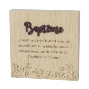 Baptême - With Text Block Sign