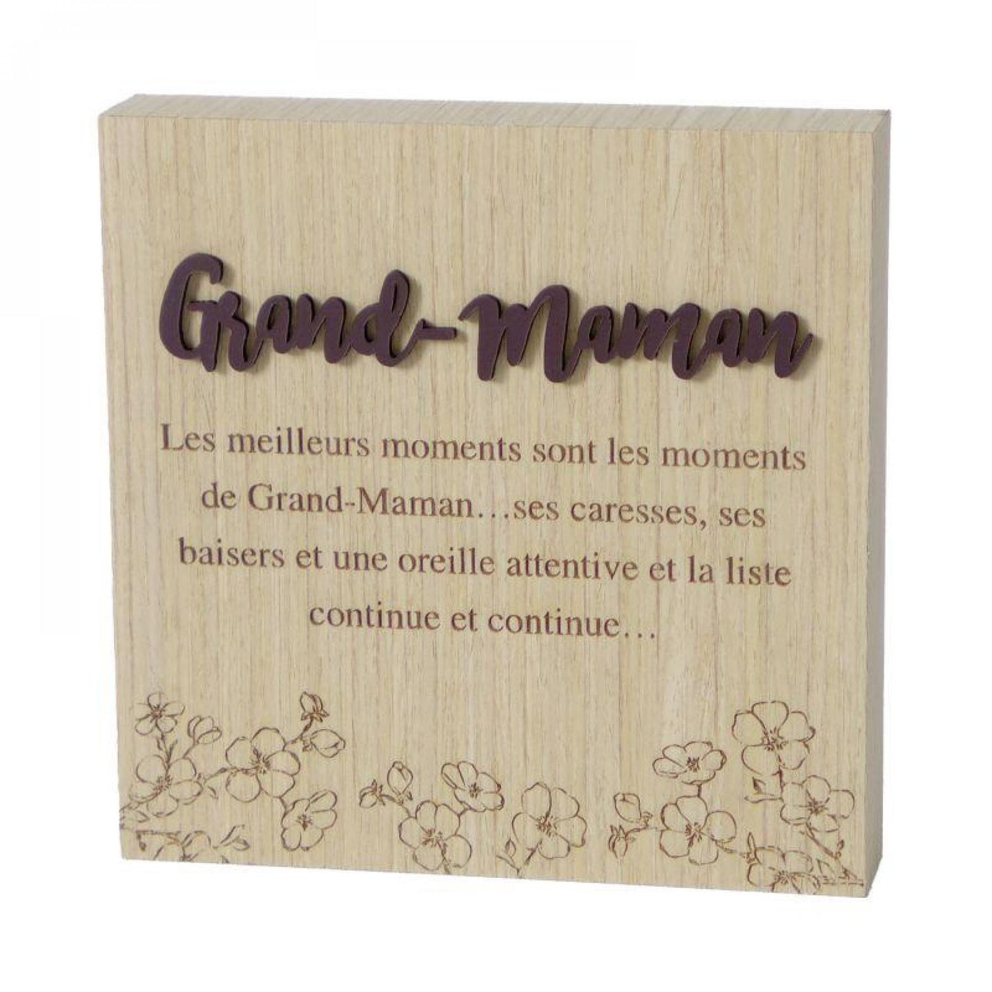 Grand- Maman - With Text Block Sign