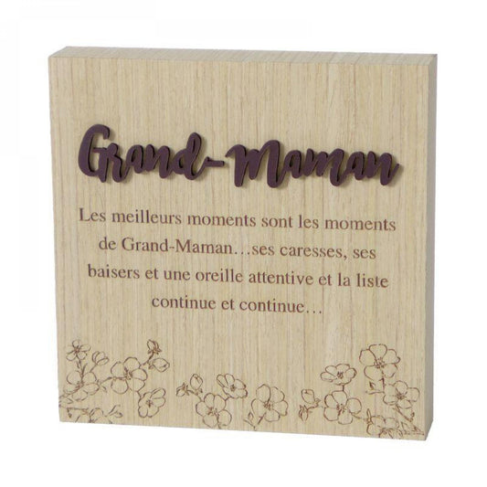 Grand- Maman - With Text Block Sign