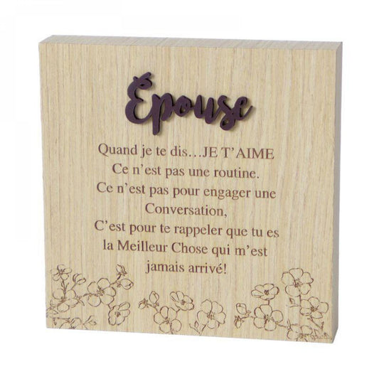 Épouse - With Text Block Sign