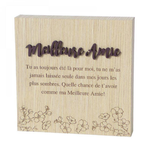 Meilleure Amie - With Text Block Sign