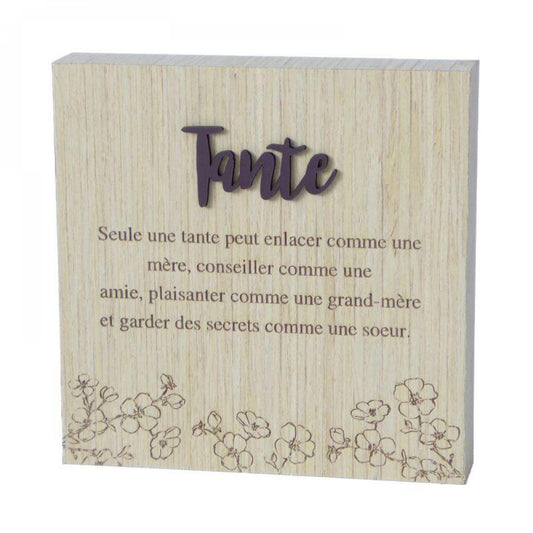 Tante - With Text Block Sign