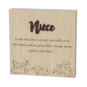 Nièce - With Text Block Sign