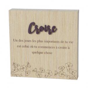 Croire - With Text Block Sign