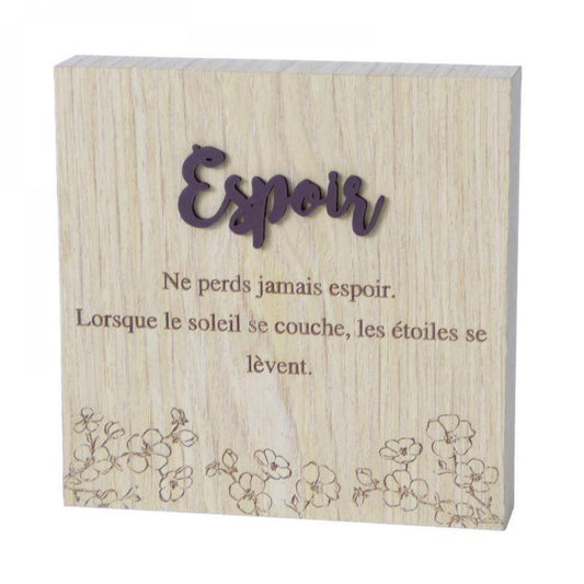 Espoir - With Text Block Sign