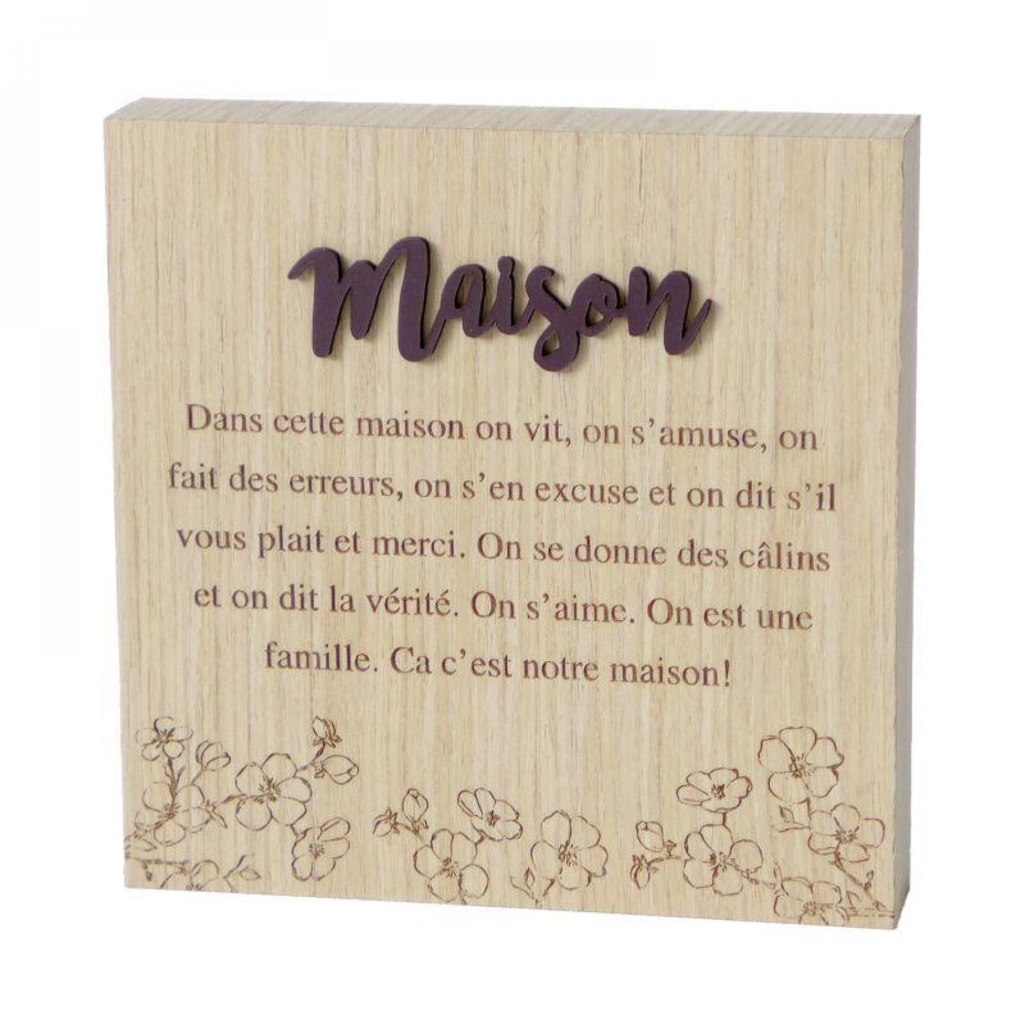 Maison - With Text Block Sign