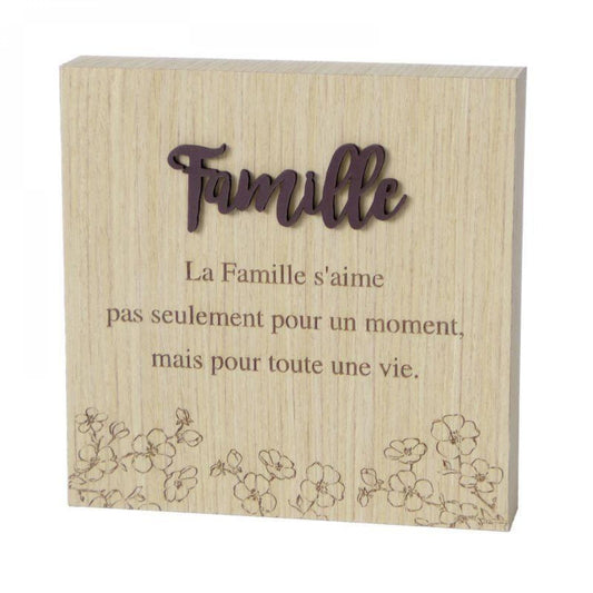 Famille - With Text Block Sign