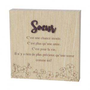 Soeur - With Text Block Sign