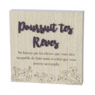 Poursuit Tes Rêves - With Text Block Sign