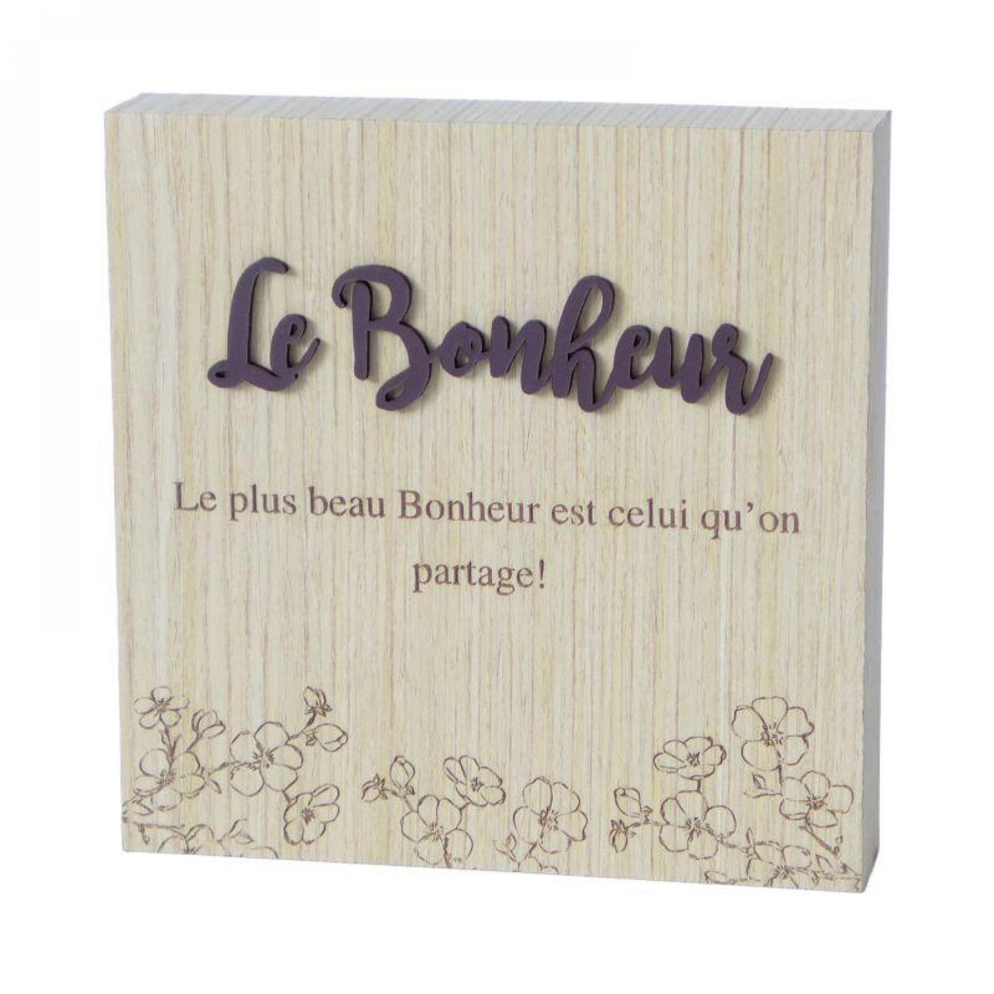 Le Bonheur - With Text Block Sign