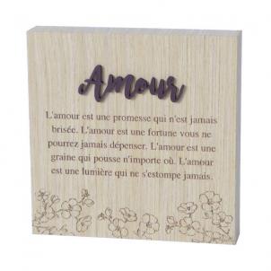 Amour - With Text Block Sign