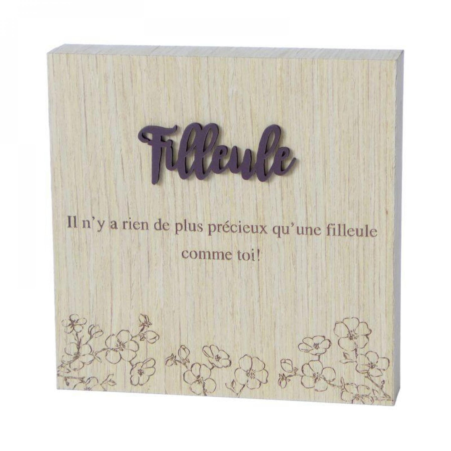 Filleule - With Text Block Sign