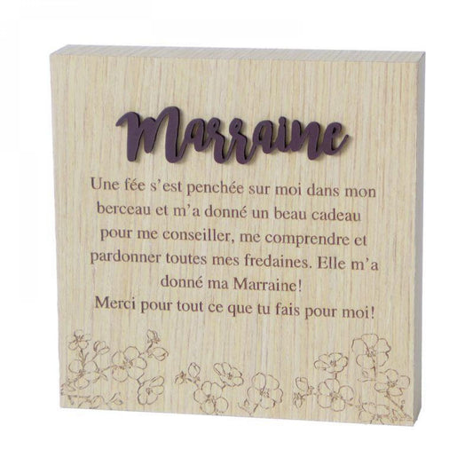 Marraine - With Text Block Sign