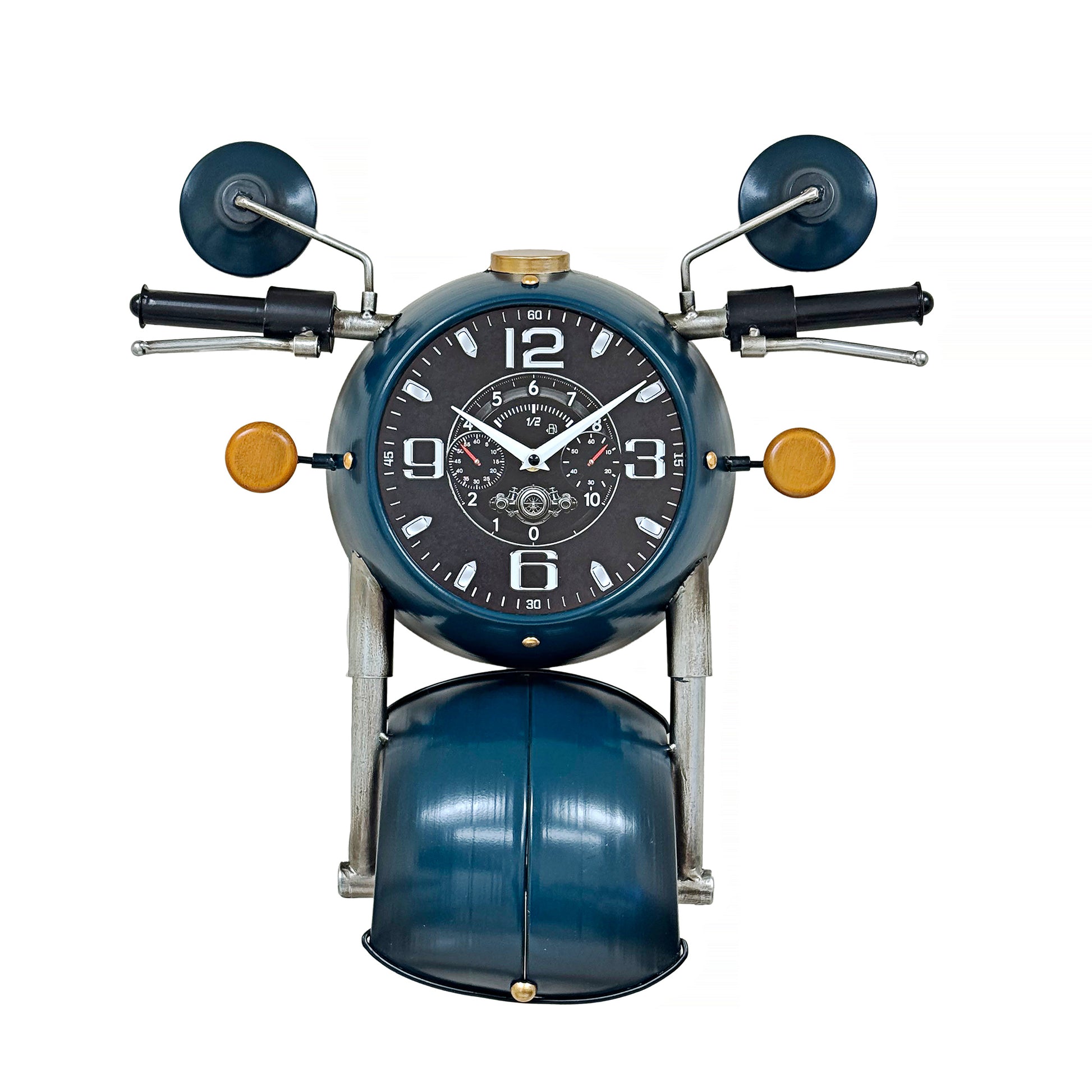 Industrial Look Motorbike Headlight Wall Clock