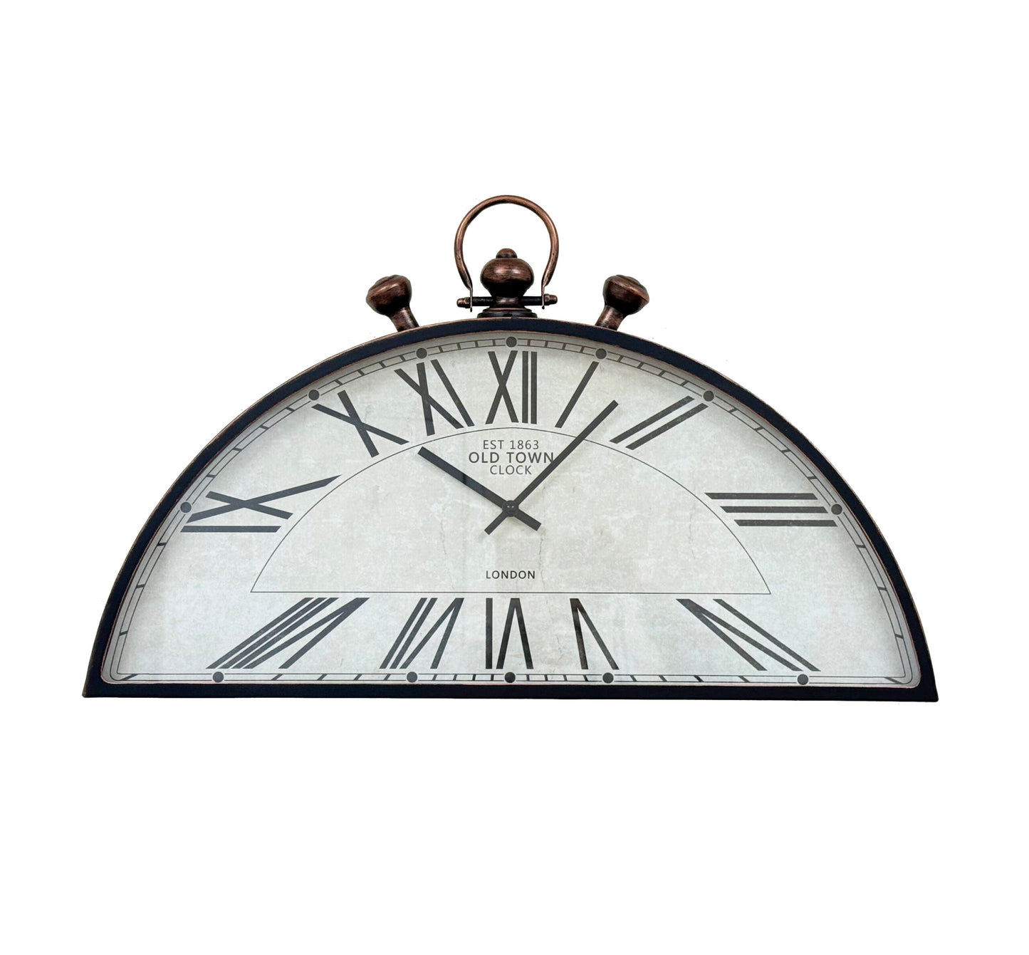 Old Town Half Moon Table Clock