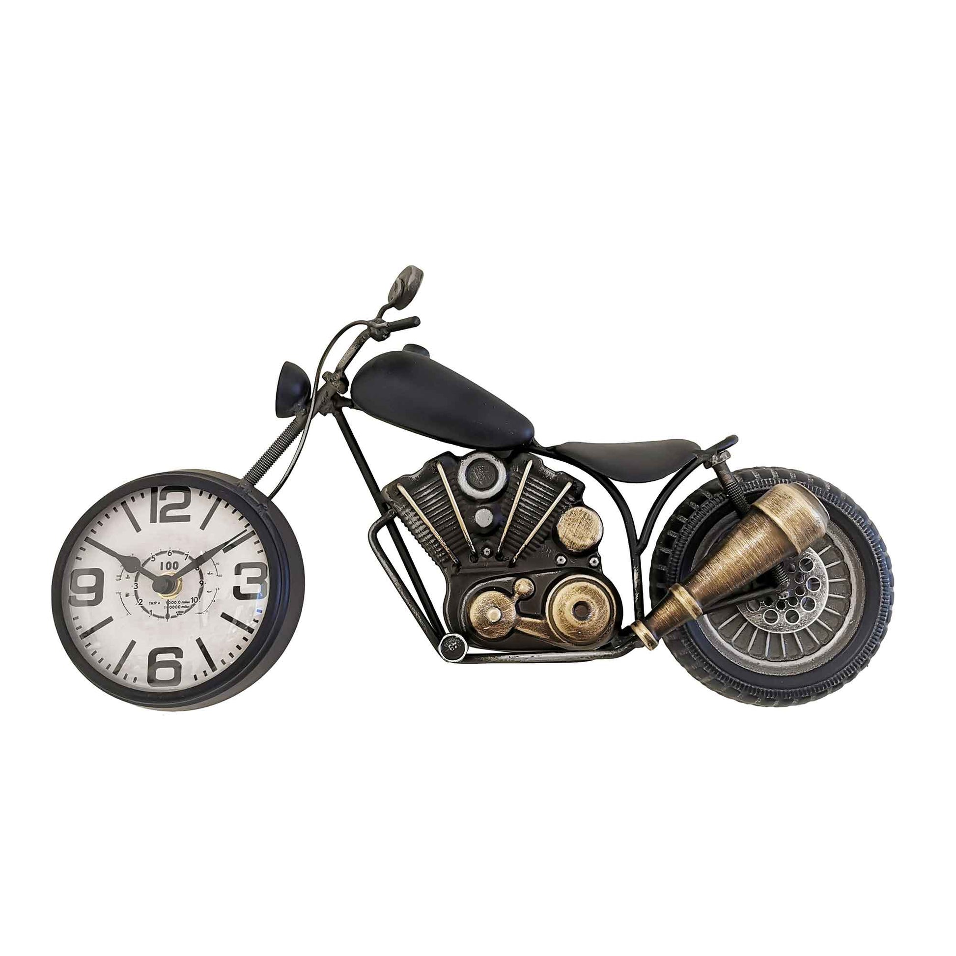 Vintage Motorbike Table Clock