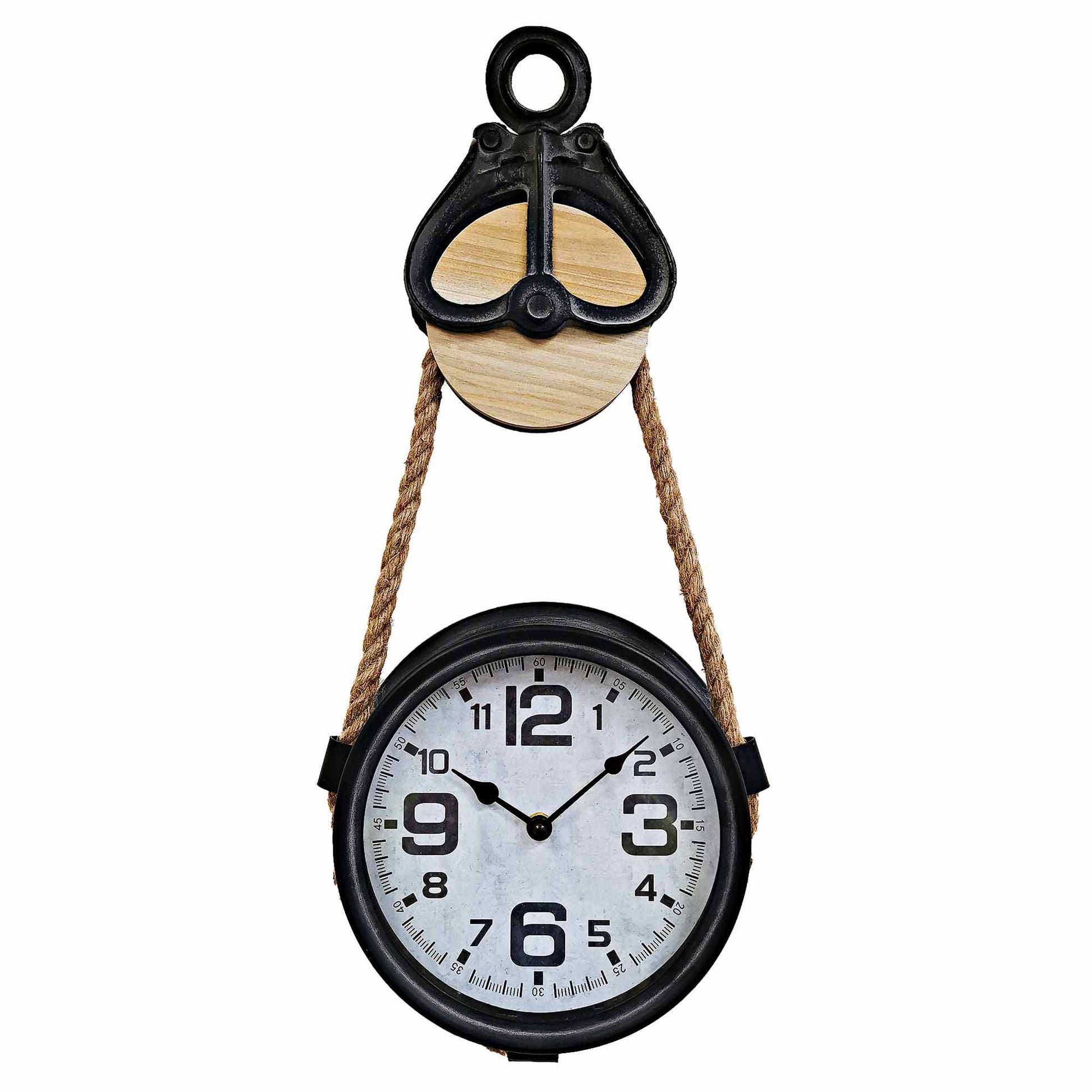 Small Boat Pulley Wall Clock