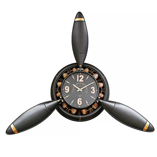 Oversized Metal Propeller Wall Clock