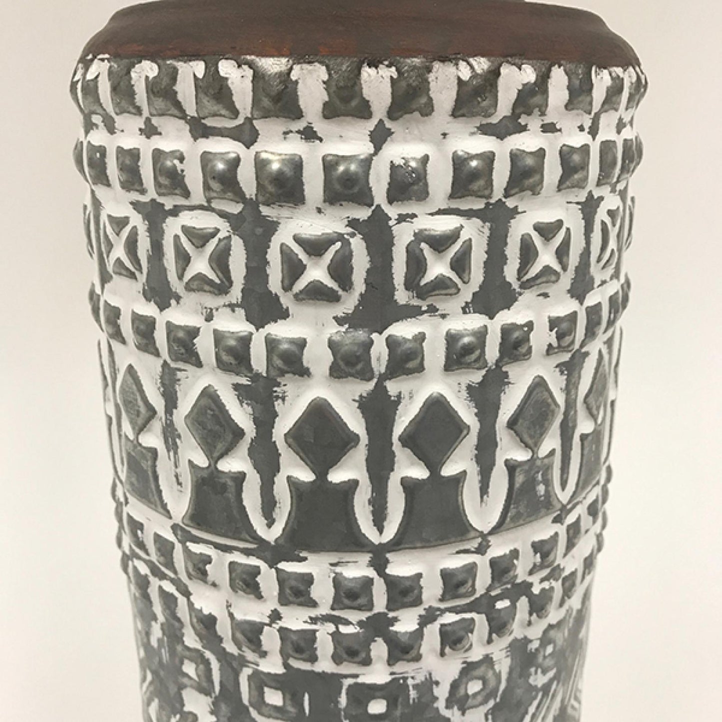 Metal Vase Textured Vase