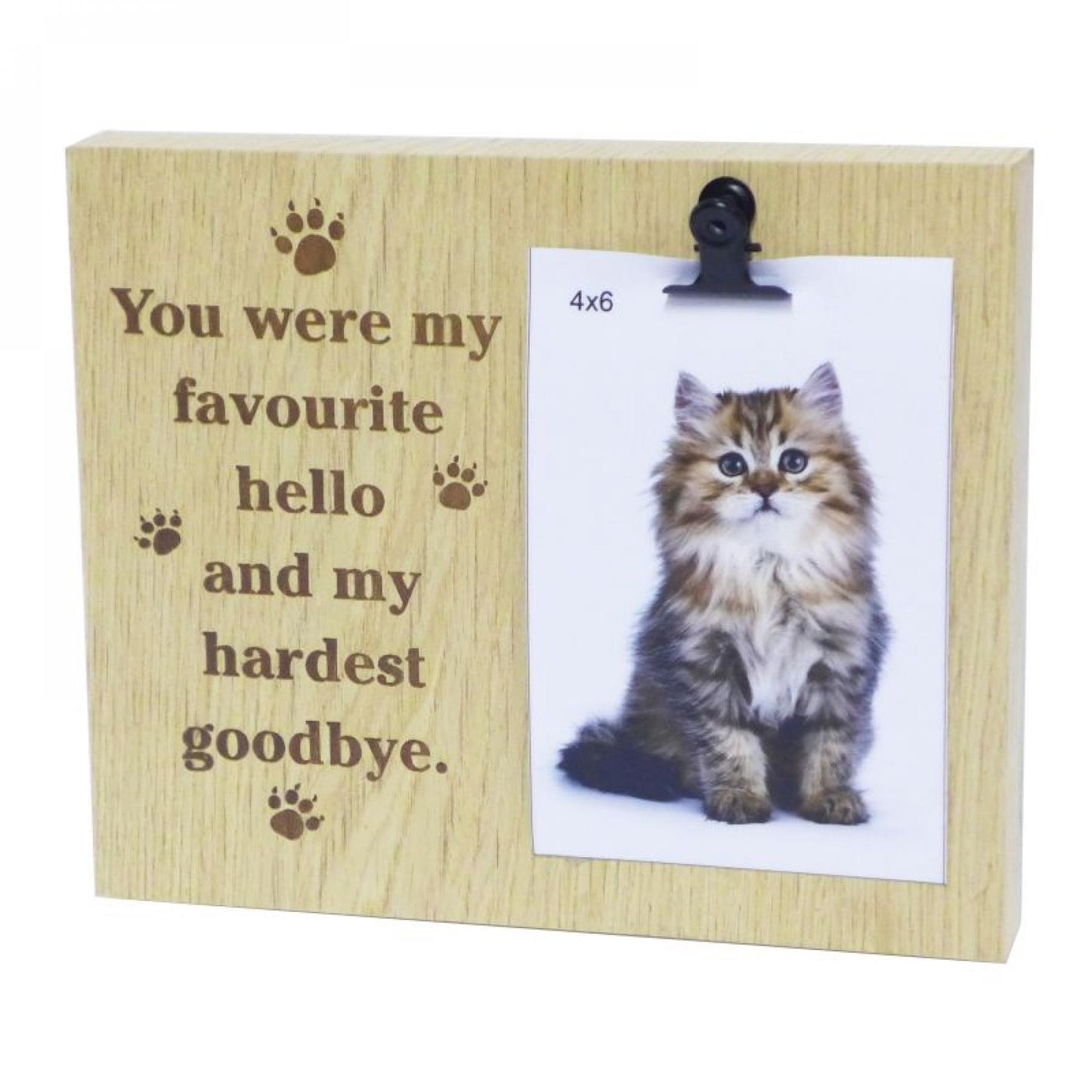 Text With Clip - Favourite Cat Hello Photo Frame