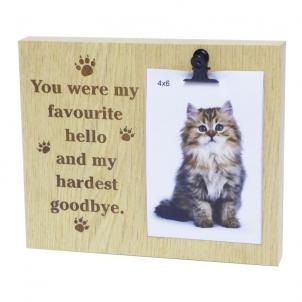 Text With Clip - Favourite Cat Hello Photo Frame