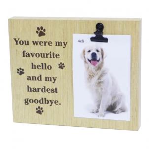 Text With Clip - Favourite Dog Hello Photo Frame