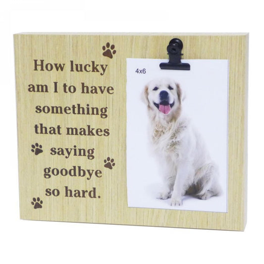 Text With Clip - Hard Dog Goodbye Photo Frame