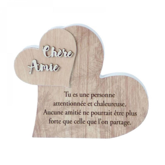 Hearts With French Text- Amie Plaque