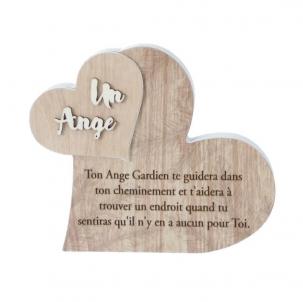 Hearts With French Text -Un Ange Plaque