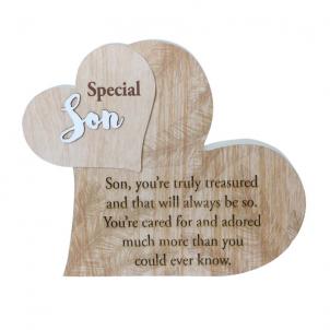 Hearts With Text - Special Son Block Sign