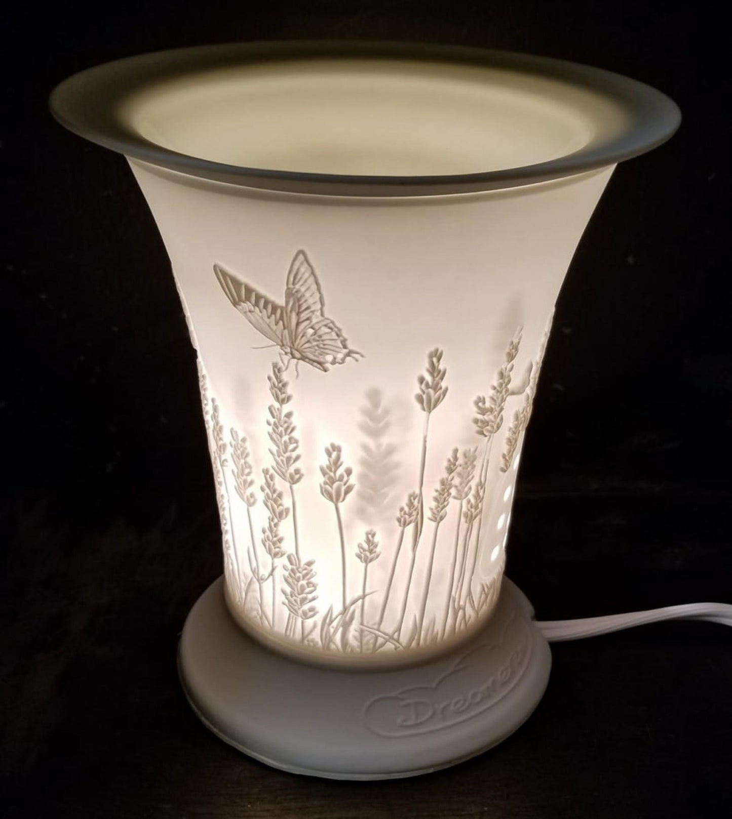 Wax Warmer- Lavender And Butterflies Candle Holder