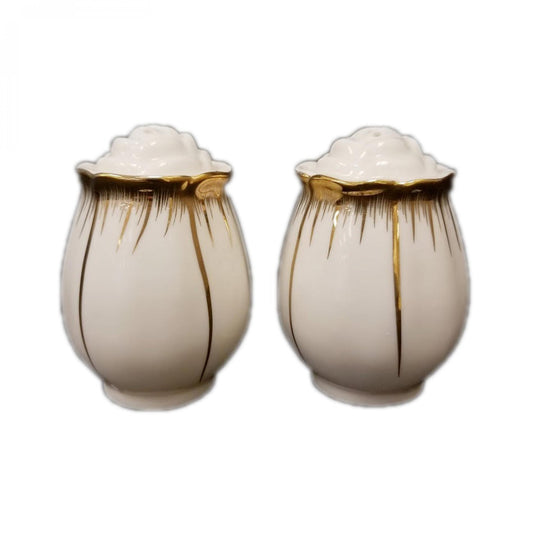 Gold Leaf Patterned Salt & Pepper Shaker