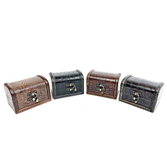 Set Of 4 Assorted Colors Mini Chests Figurines
