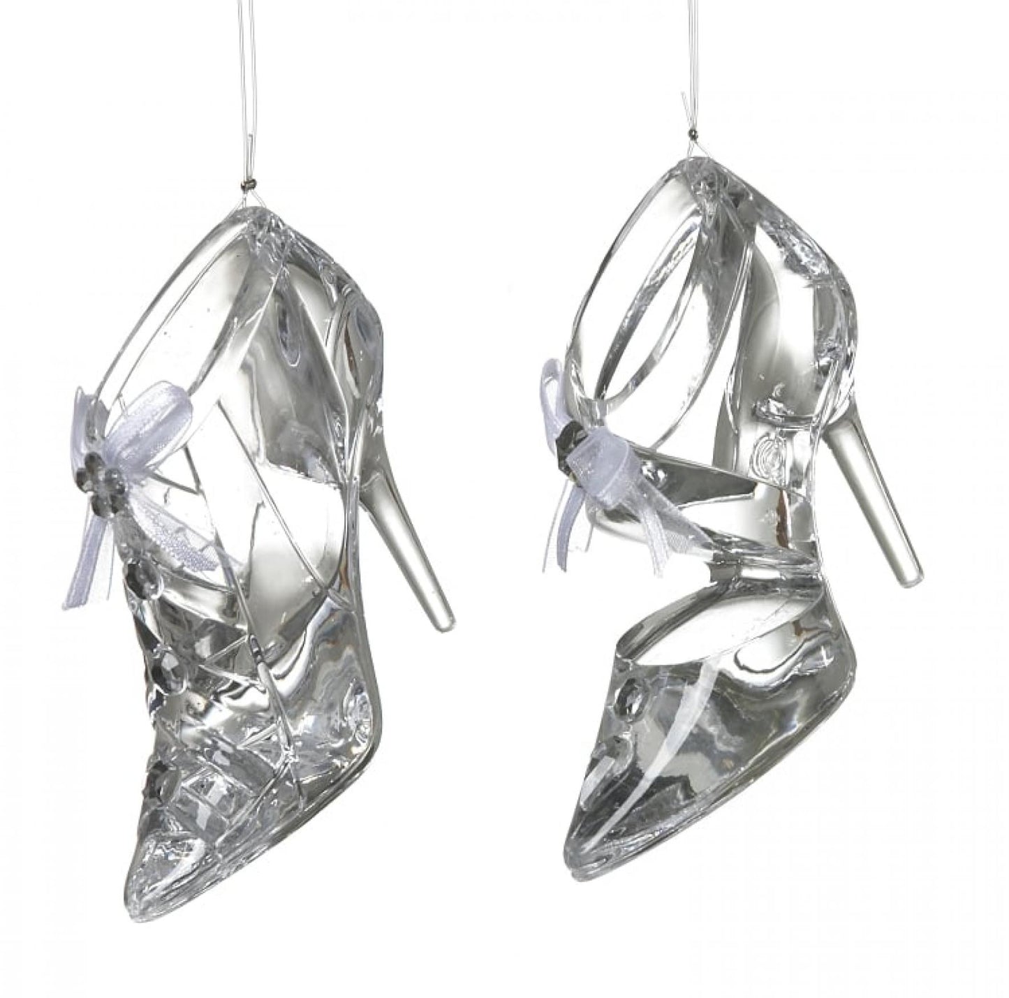 Set Of 2 Assorted Styles- Acrylic High-Heel Ornaments