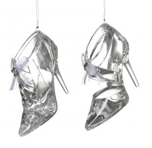 Set Of 2 Assorted Styles- Acrylic High-Heel Ornaments