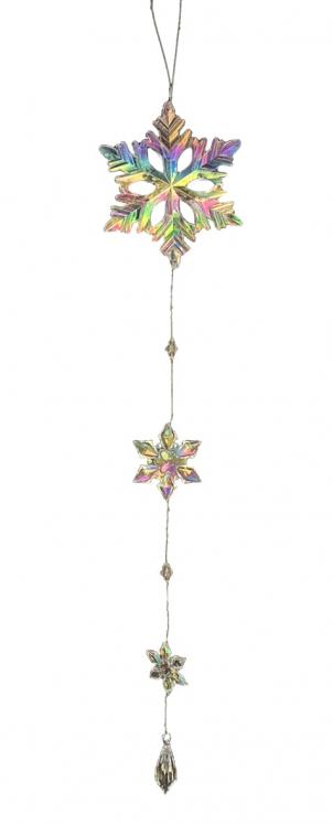 3 Multi-Color Hanging Snowflakes Decoration