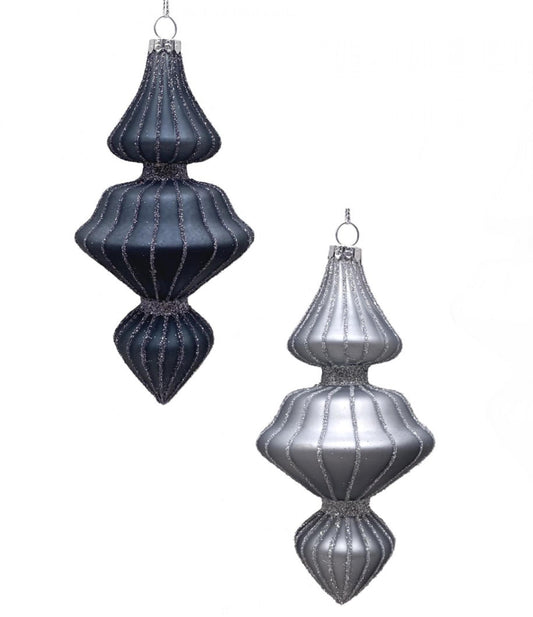 Set Of 2 Assorted Colors Finial Ornaments