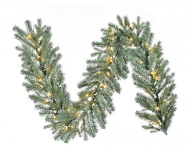 Led Lit Green Pine Garland