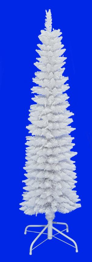 White Flocked Slim Christmas Tree