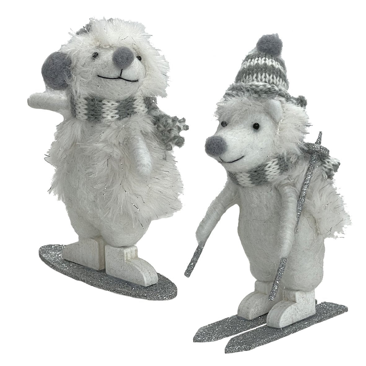 Set Of 2 Assorted Mice- One On Skis, One On A Snowboard Figurine