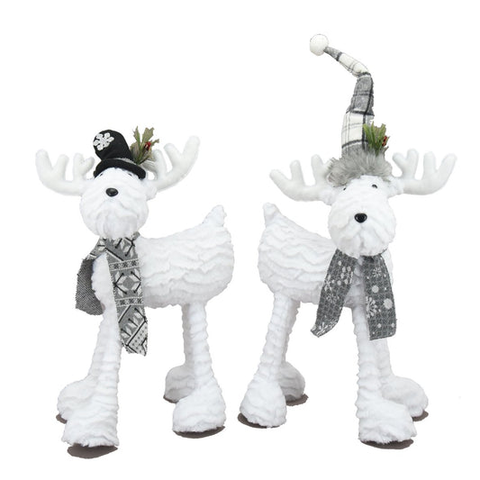 Set Of 2 Assorted Standing Moose Figurine